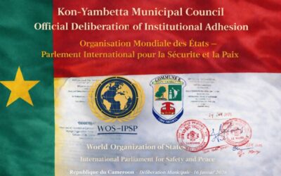Il Consiglio Municipale di Kon-Yambetta (Repubblica del Camerun) approva la deliberazione ufficiale di adesione istituzionale alla WOS-IPSP